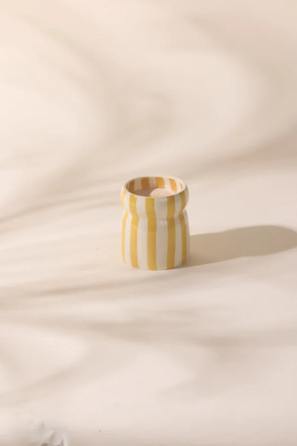 CABANA STRIPED CANDLE - GOLD COAST
