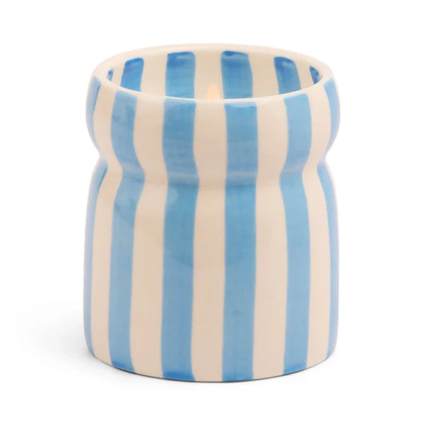 CABANA BLUE STRIPED CANDLE - LOST AT SEA