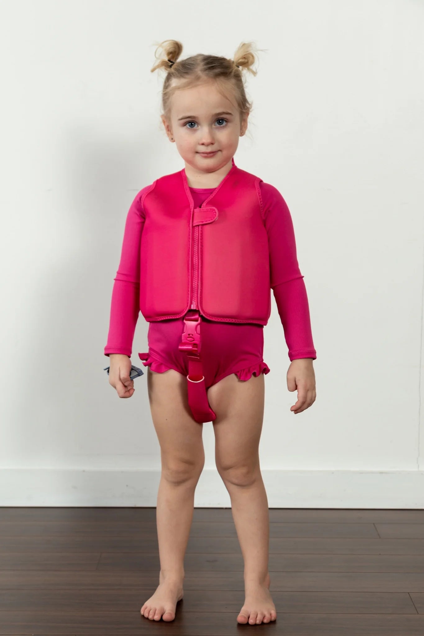 Ruffle Rashguard - Ribbed Pink