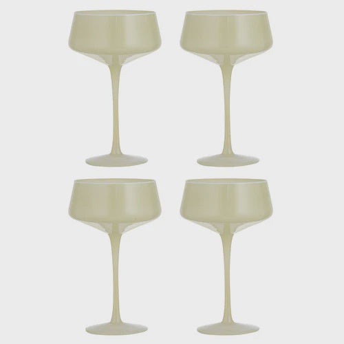 Chelsea Coupe Glass 4PK - Lemon