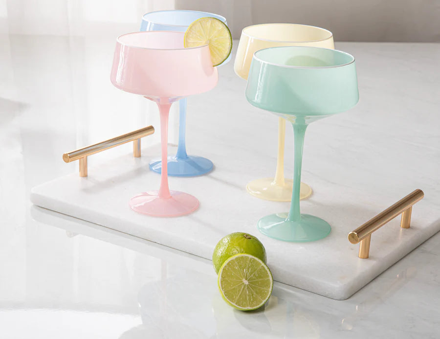 Chelsea Coupe Glass 4PK - Lemon