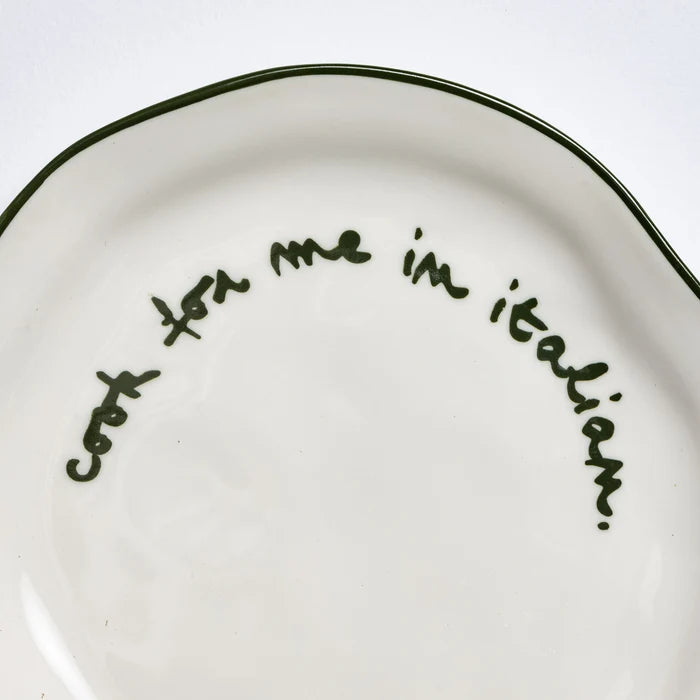Statement Plate | Cook For Me In Italian