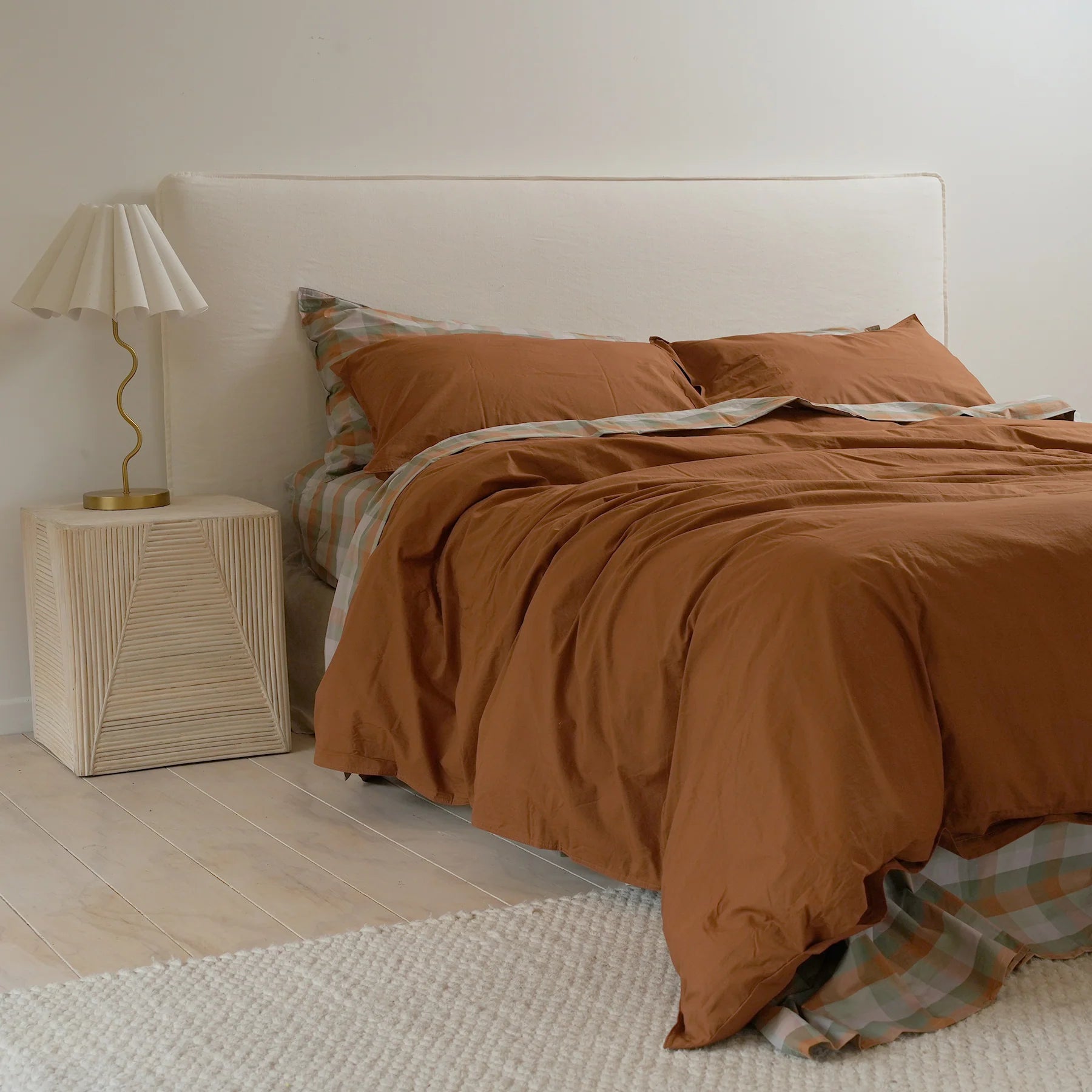 Cotton Duvet Set - Rust