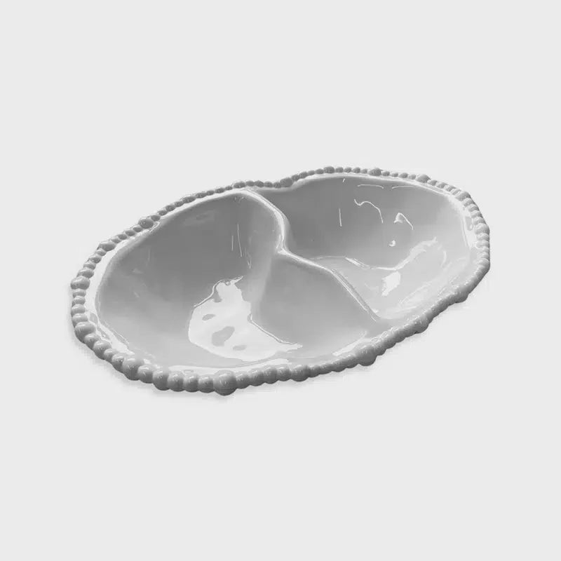 Melamine Pearl Double Serving Bowl