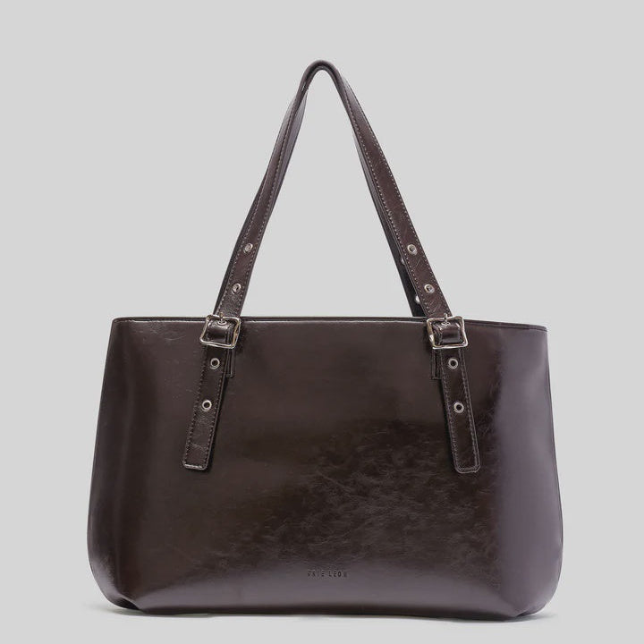 Everyday East-West Tote - Burnt Coffee