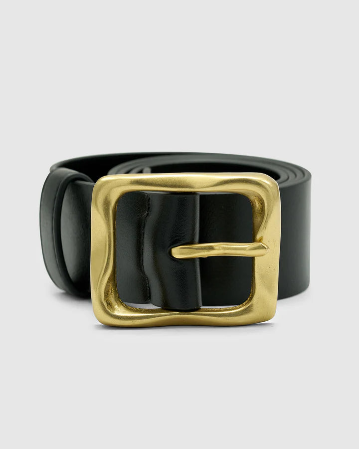 Everyday Buckle Belt - Black/ Gold