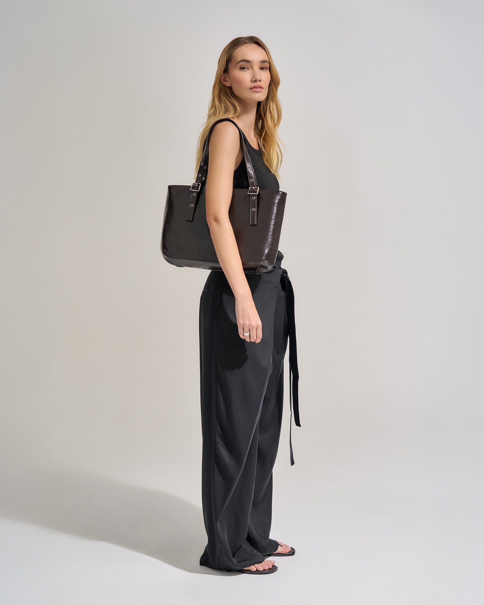 Everyday East-West Tote - Burnt Coffee