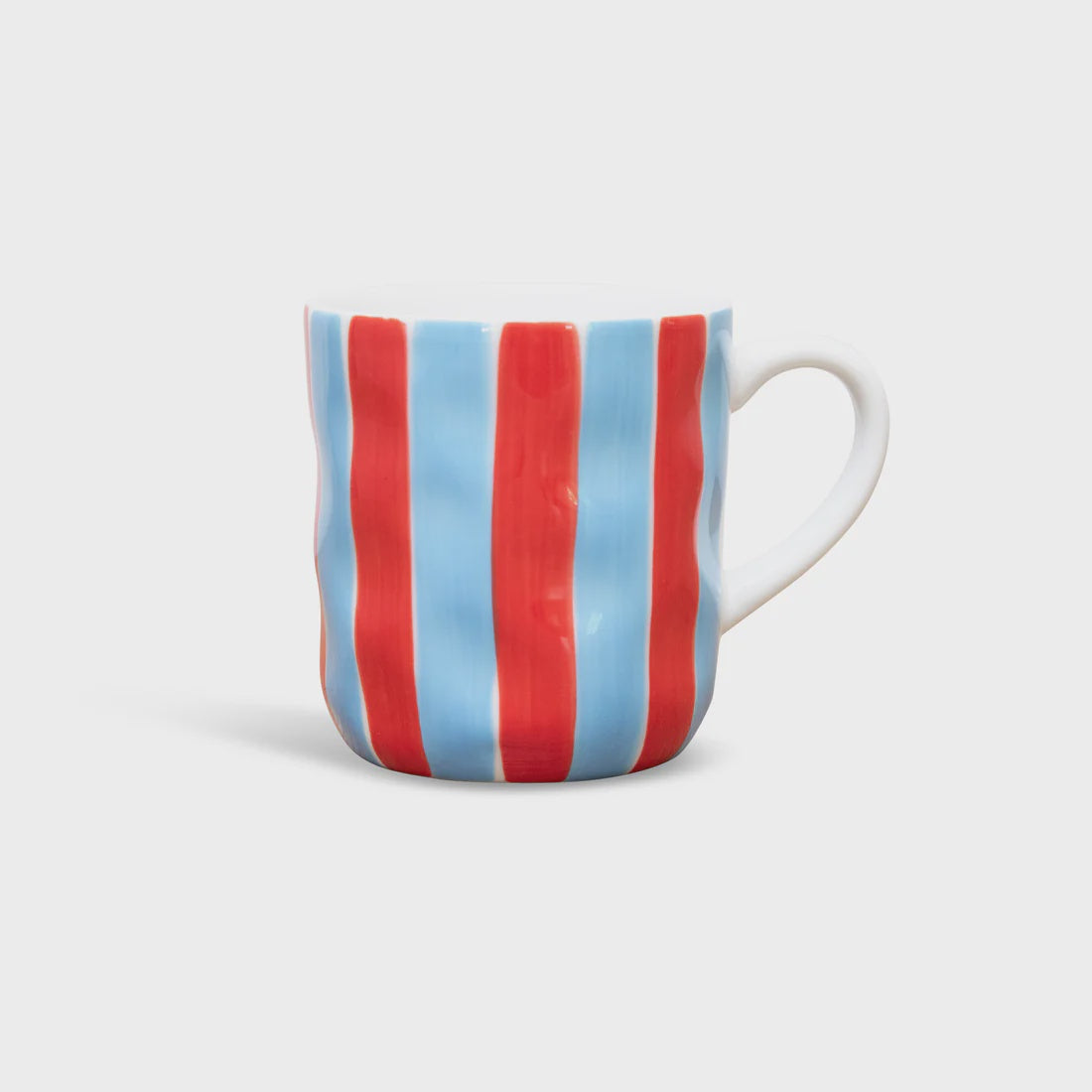 Mug - Cornflower Blue and Red Stripe