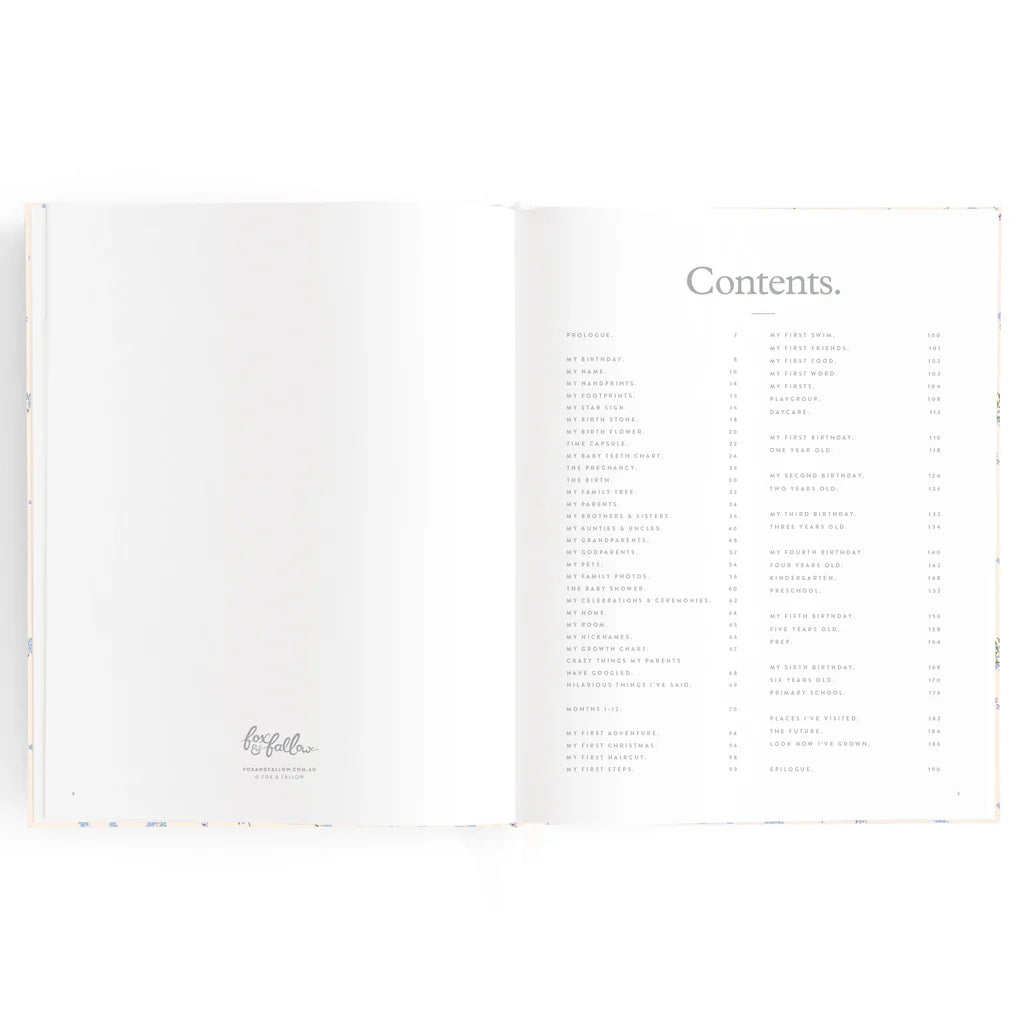 Baby Book - Forget Me Not