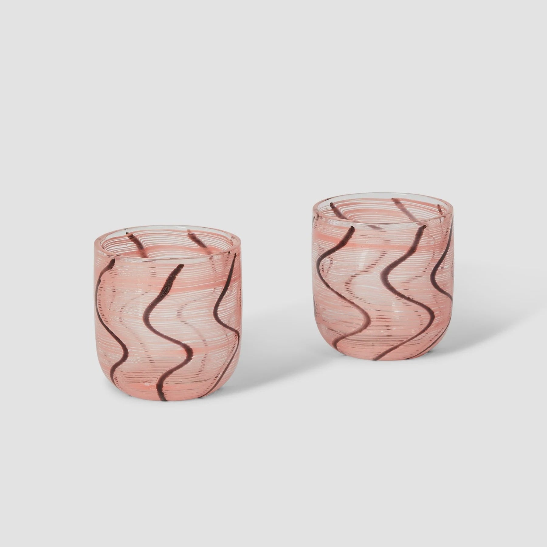 Swirl Pink Tumblers - Set of 2