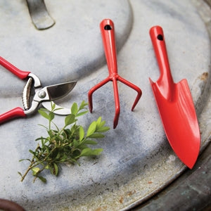 Pruner w/Red Handle Stainless  Steel