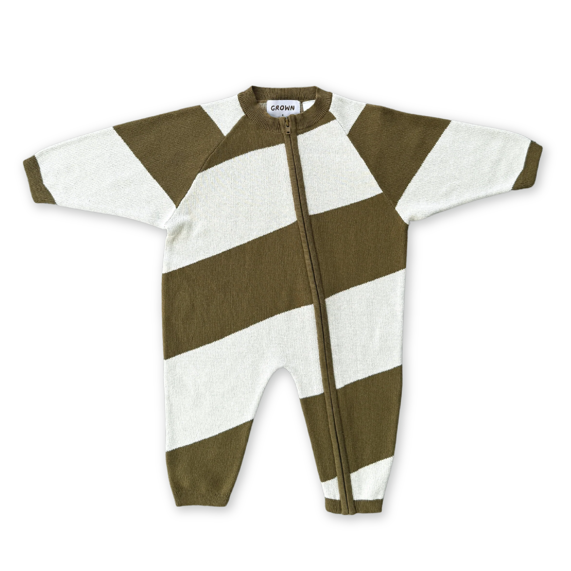 Organic Essential Zip Starsuit Coffee
