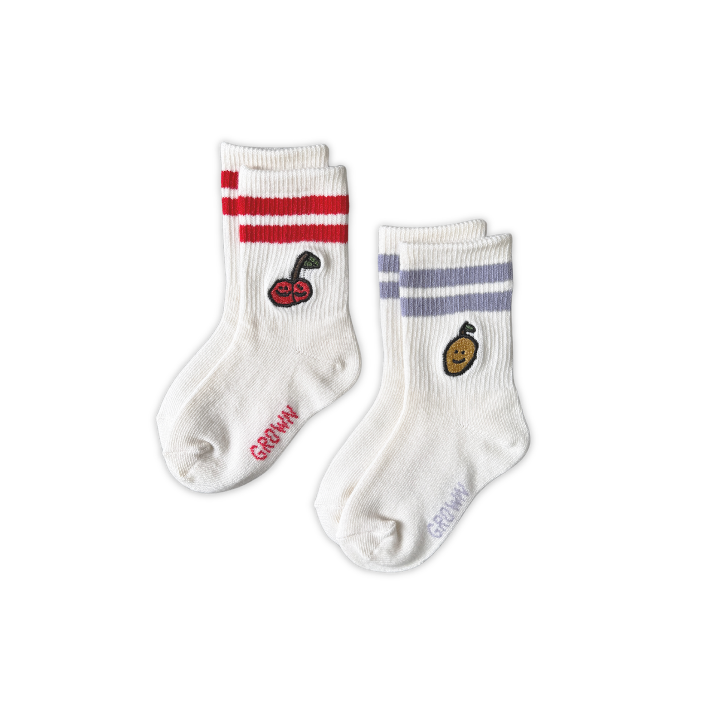 2-Pack Fruit Salad Cotton Socks - Milk