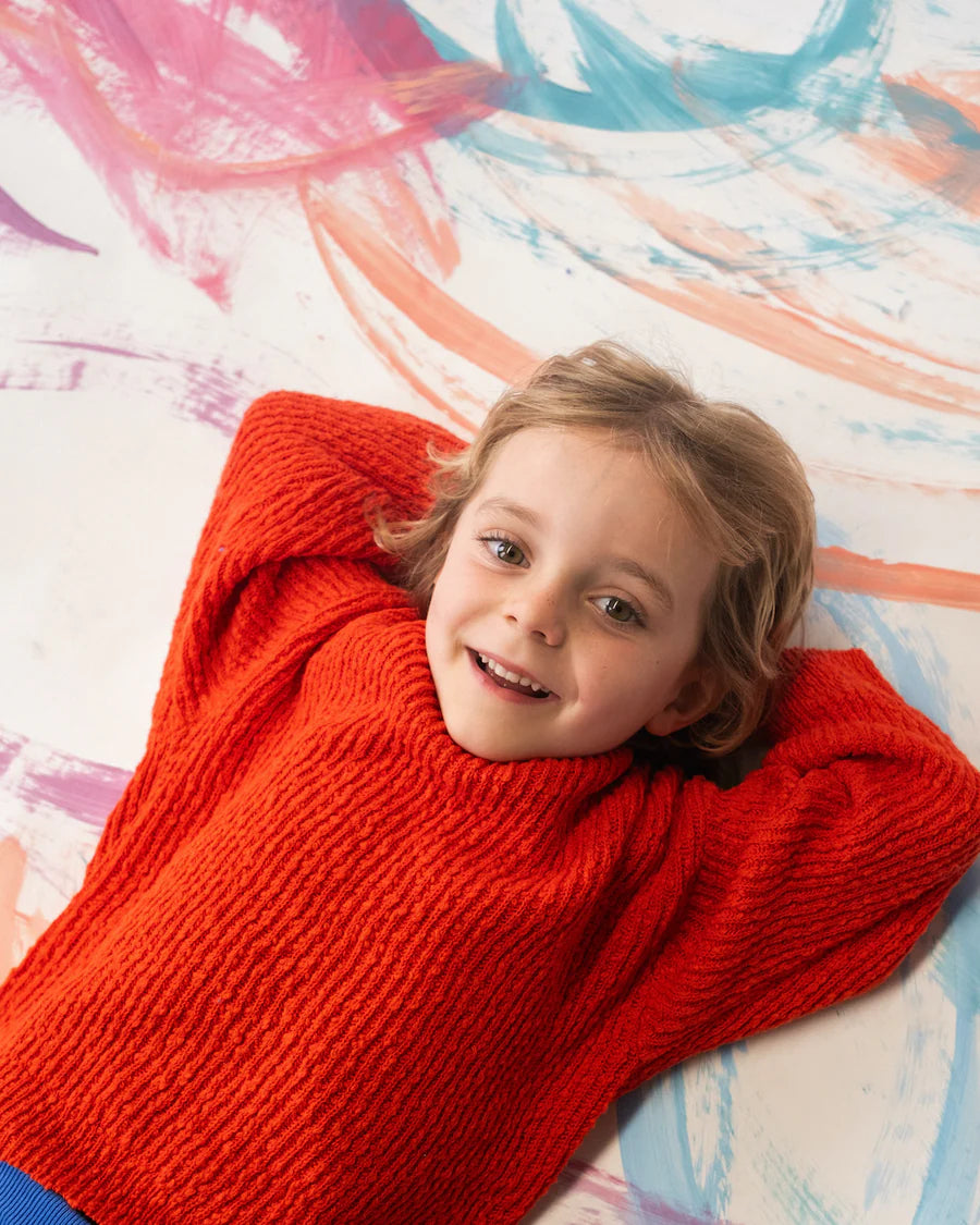 Organic Textured Knit Pull Over - Sauce