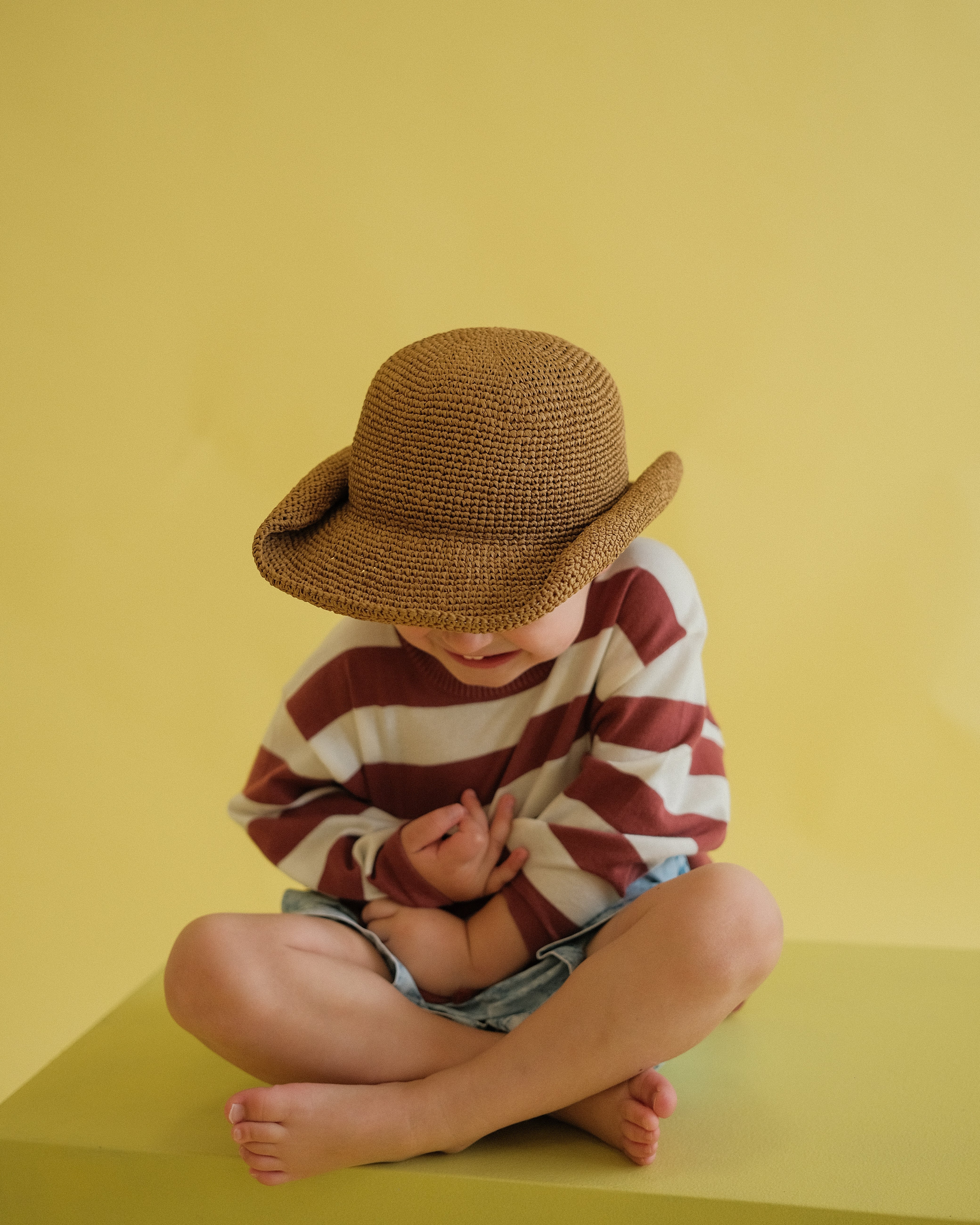 Crochet Adjustable Hat - Natural