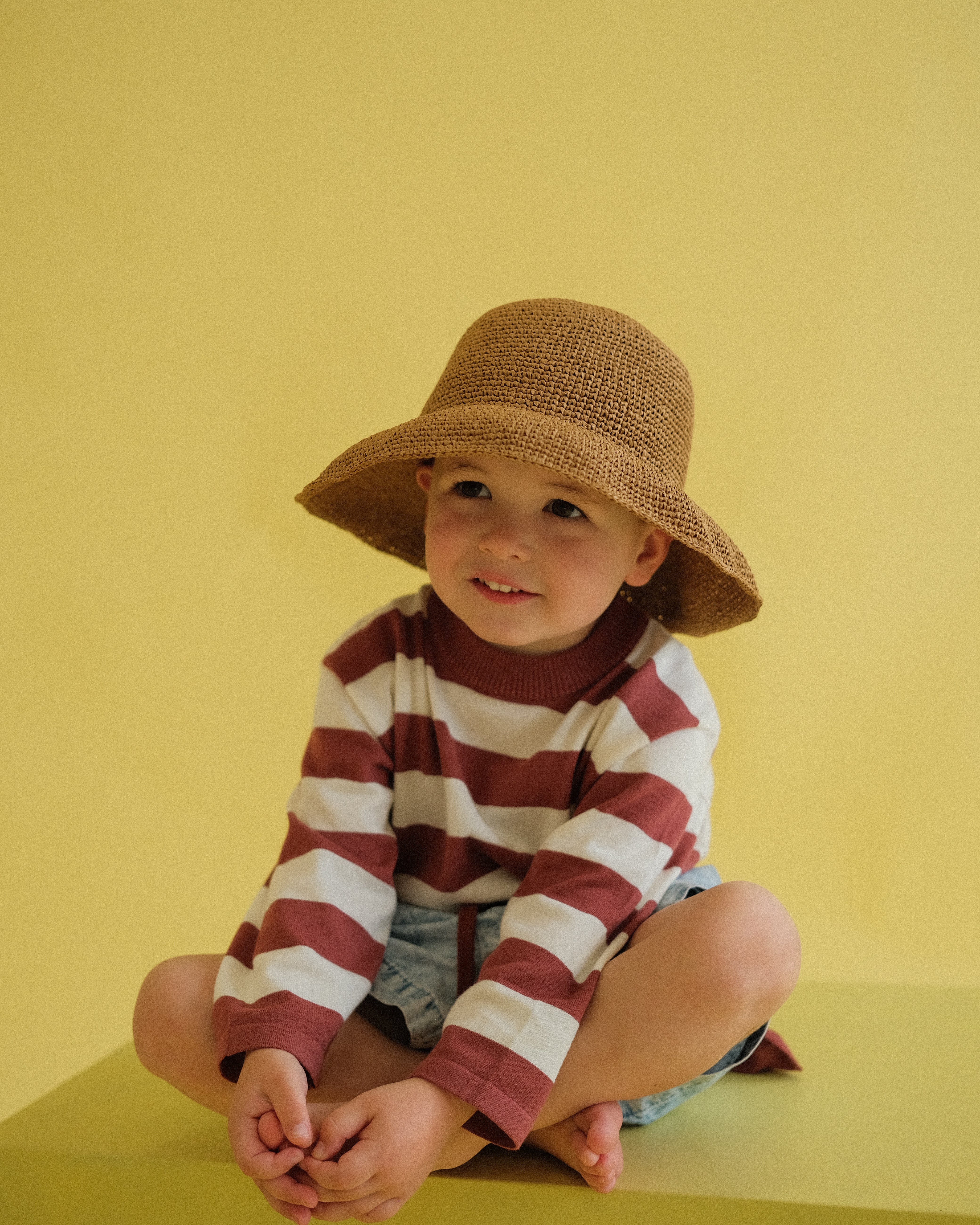 Crochet Adjustable Hat - Natural