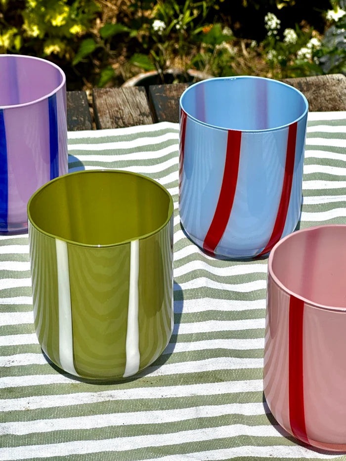 Atina Striped Tumbler - Pink/Red