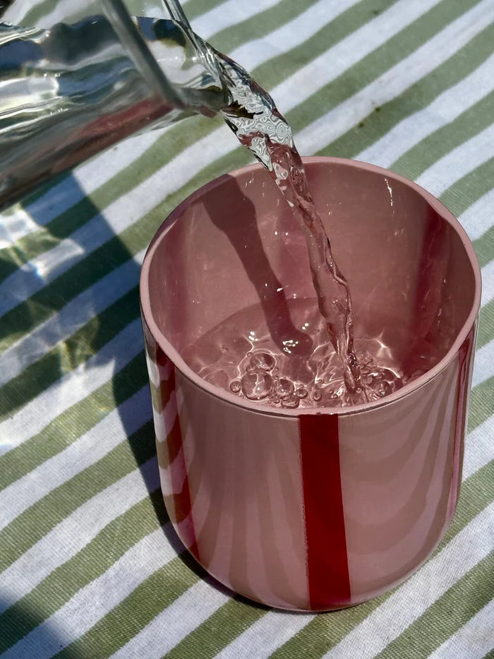 Atina Striped Tumbler - Pink/Red