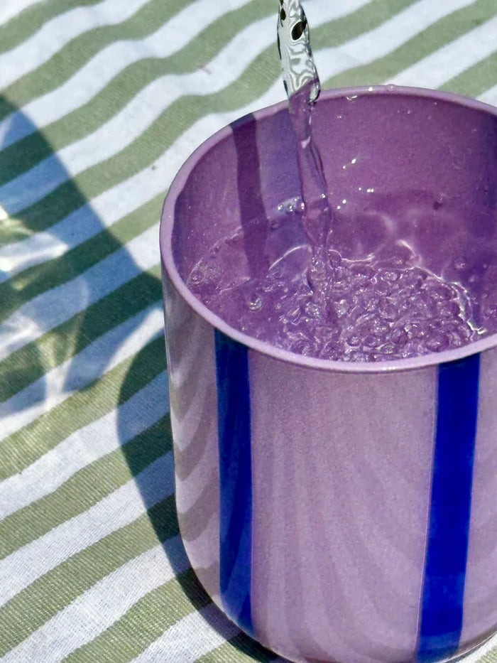 Atina Striped Tumbler - Lilac/Navy