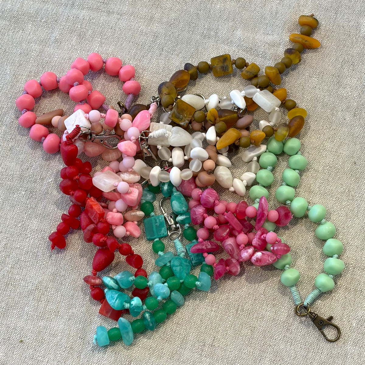 Beaded Resin Keyring