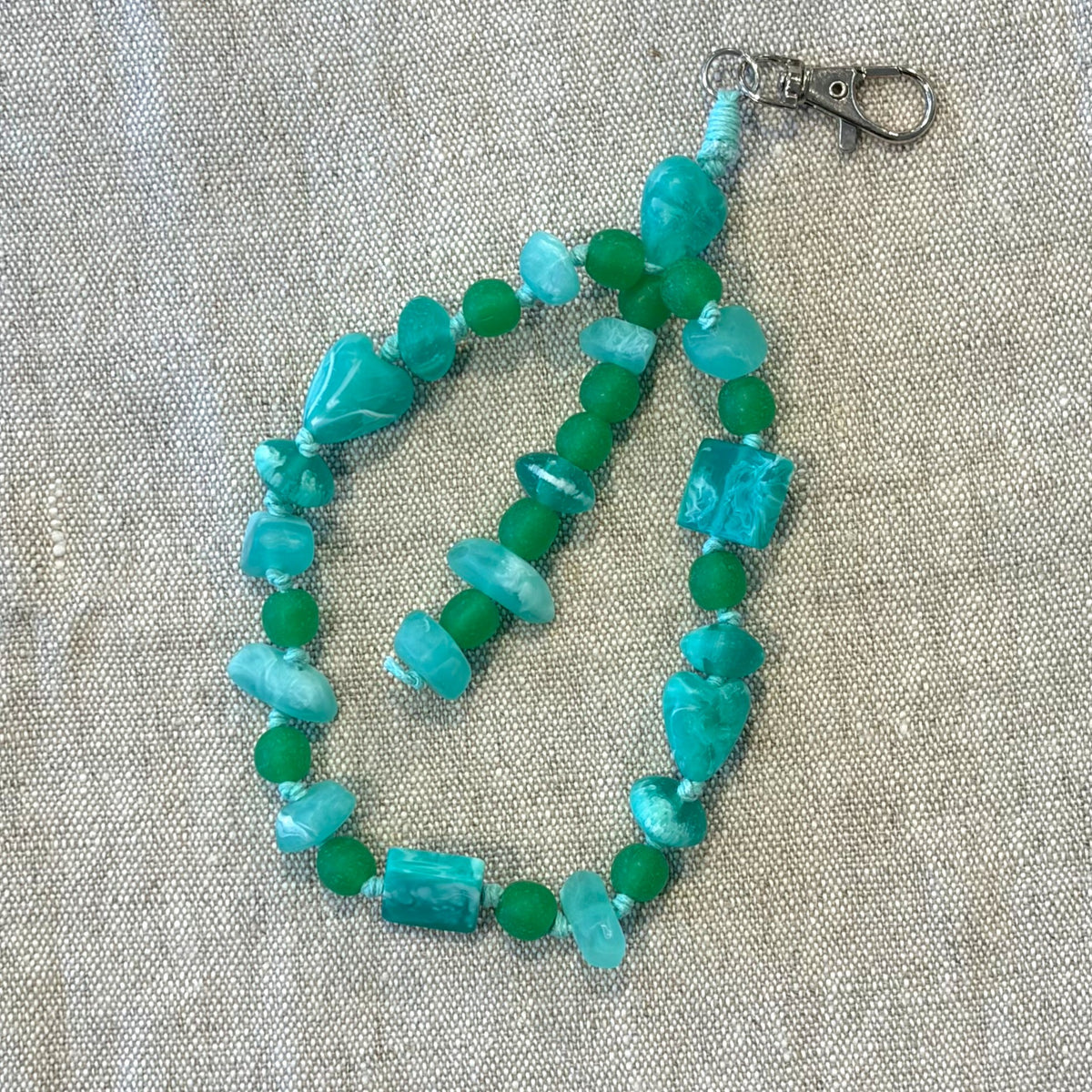 Beaded Resin Keyring
