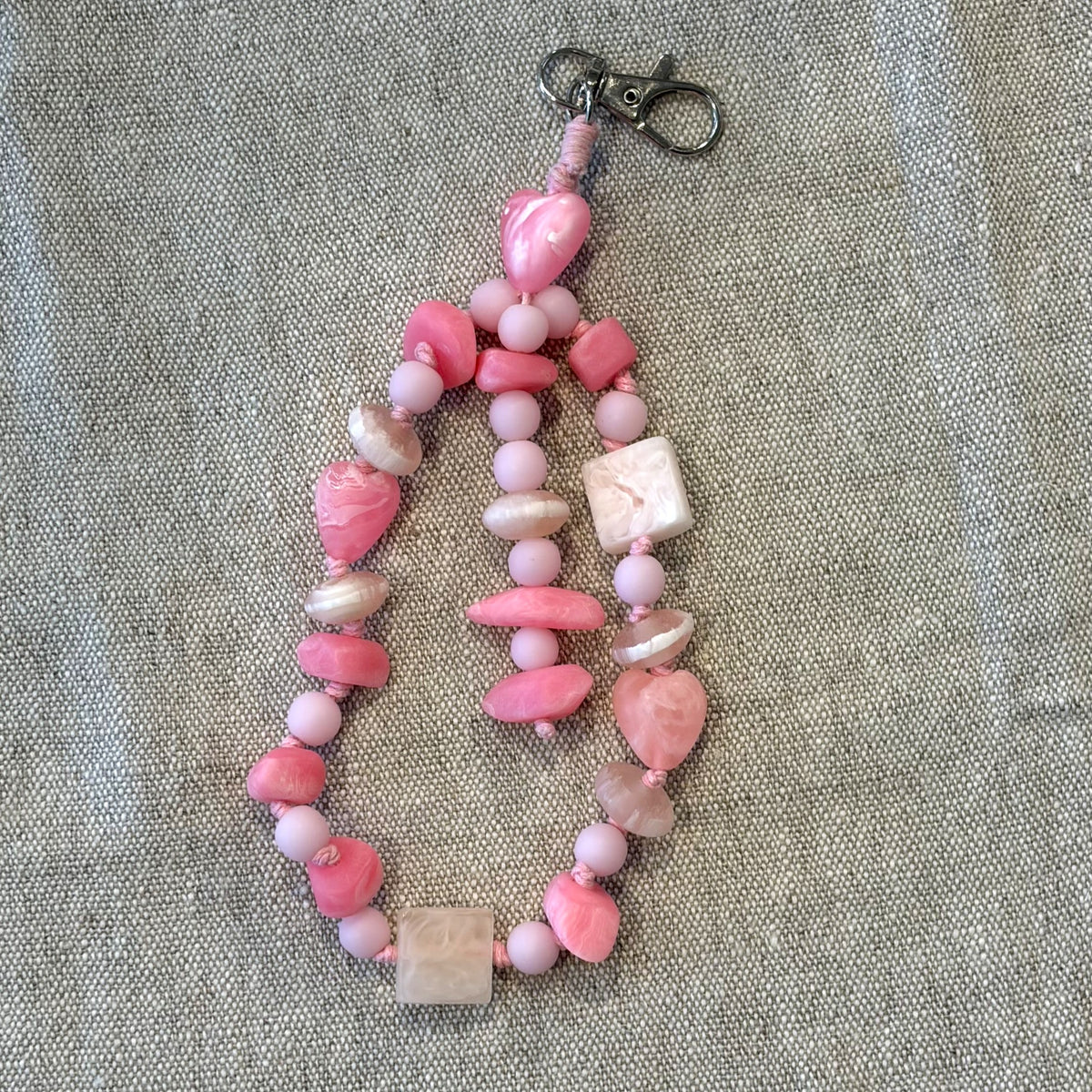 Beaded Resin Keyring