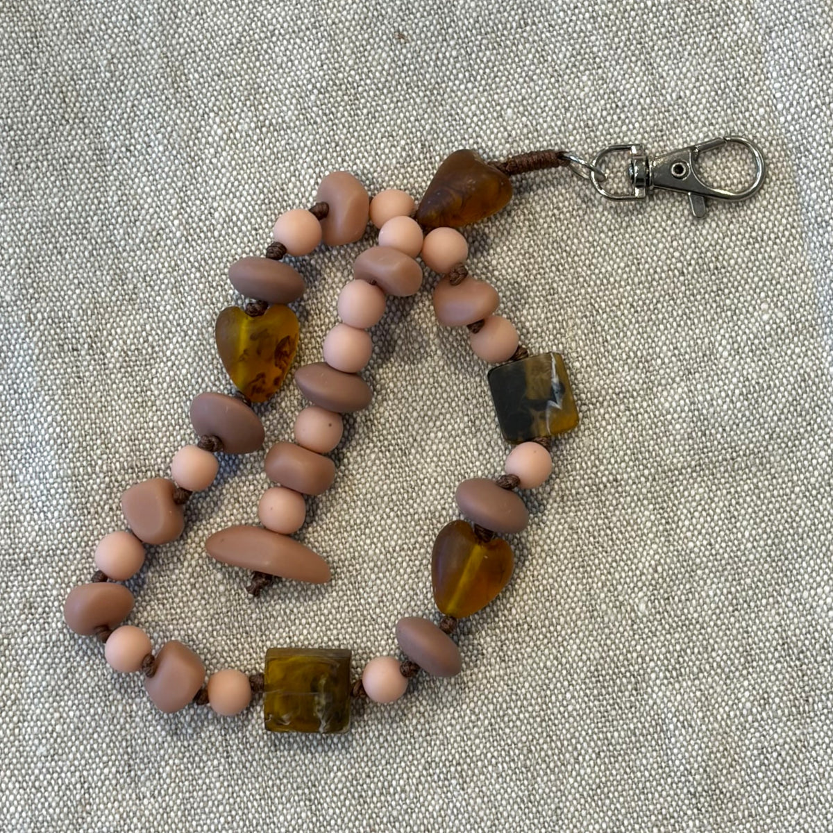 Beaded Resin Keyring