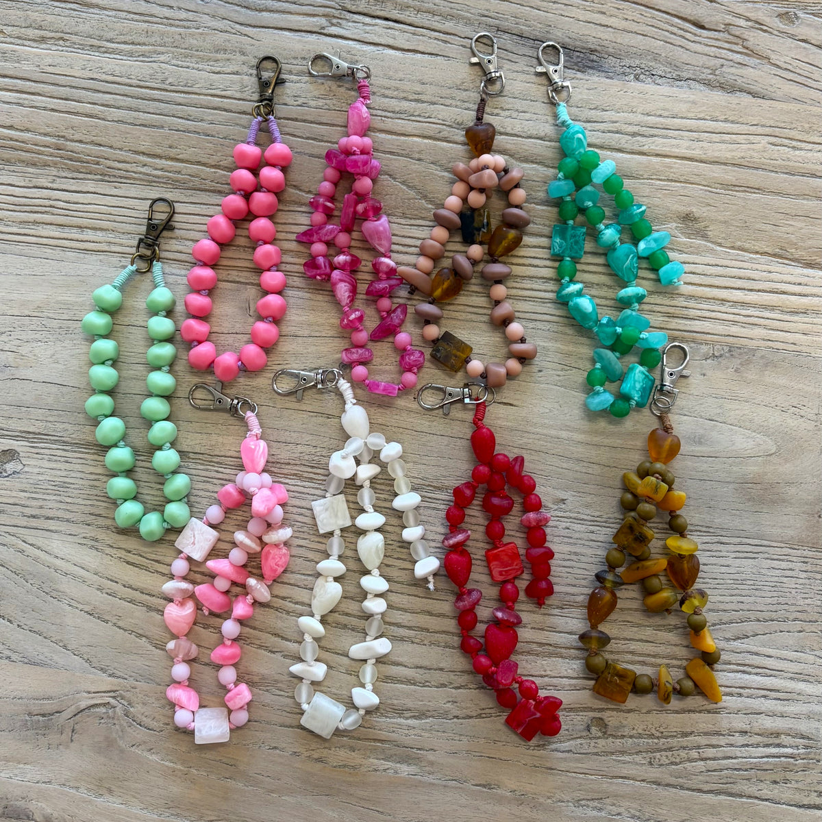 Beaded Resin Keyring