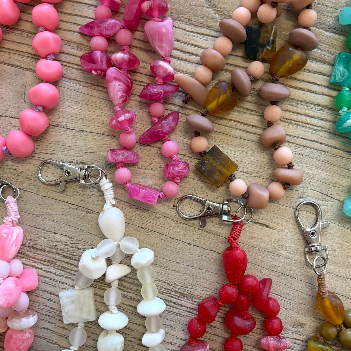 Beaded Resin Keyring