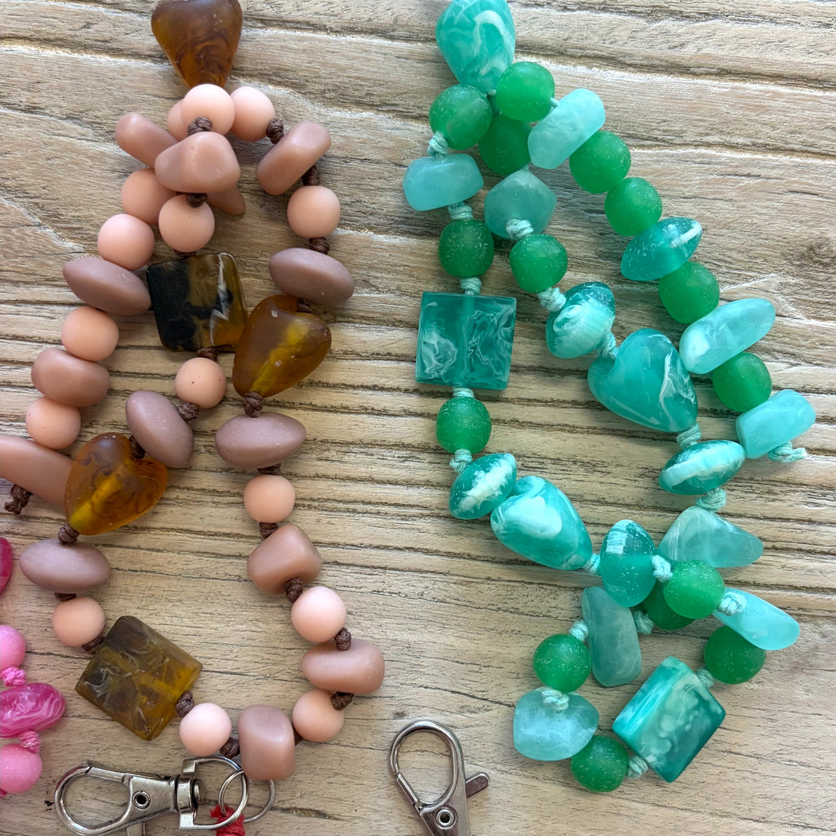 Beaded Resin Keyring