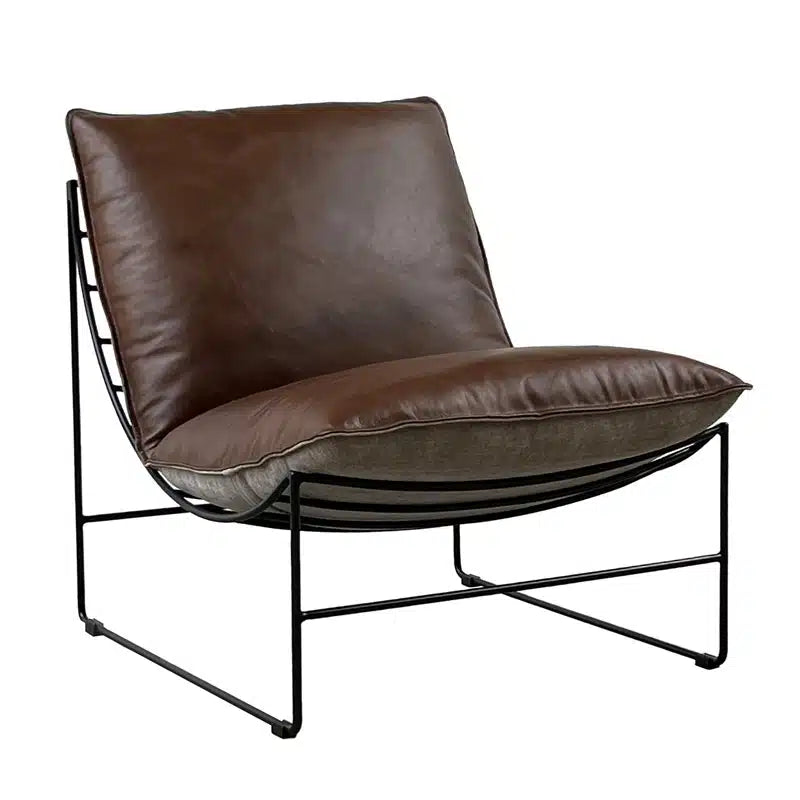 Leonardo Leather Lounge Chair - Mexico Brown + Chai