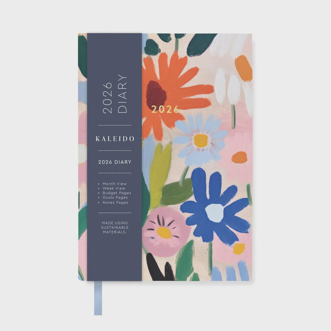 Kaleido A6 Diary- Gouache Floral