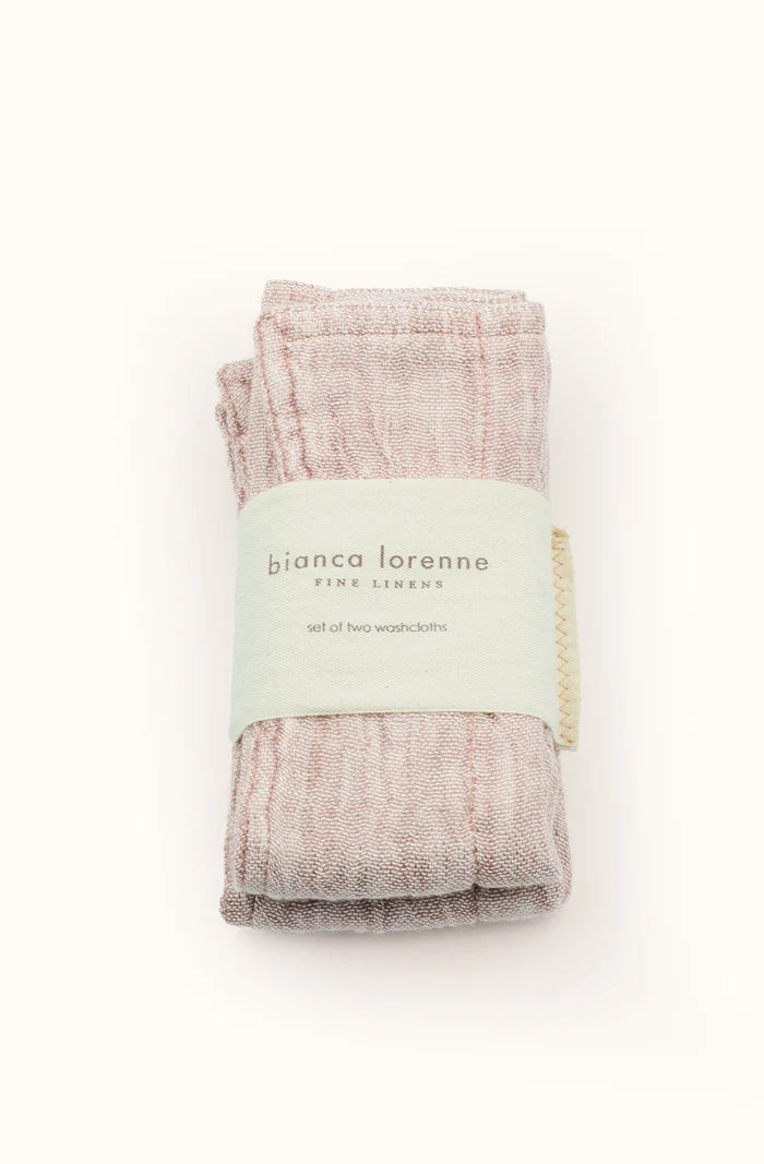 Washcloths - Leggera Pink Clay Set of 2