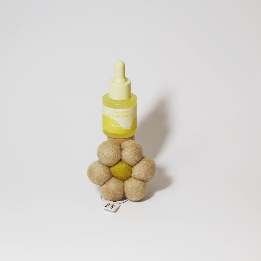 Lime Leaf & Fresia - Felt Air Freshener