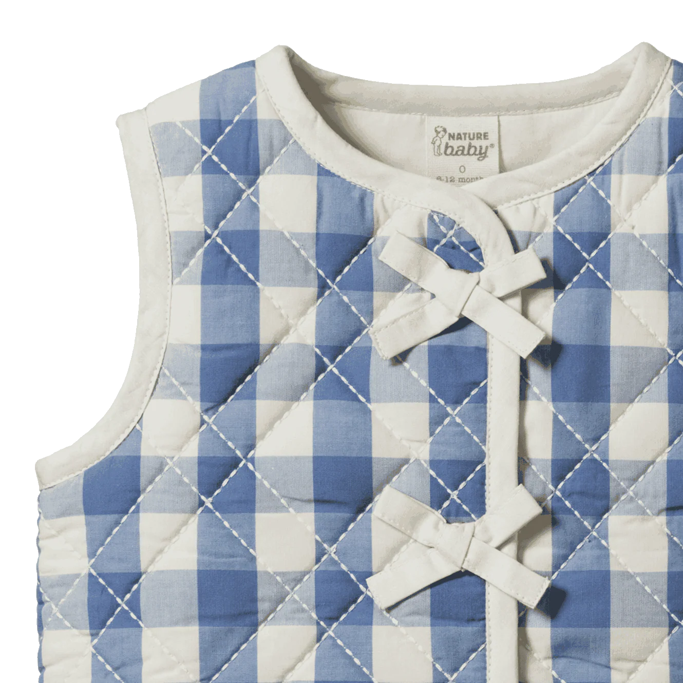 MARLO QUILTED VEST - Bluebelle Check