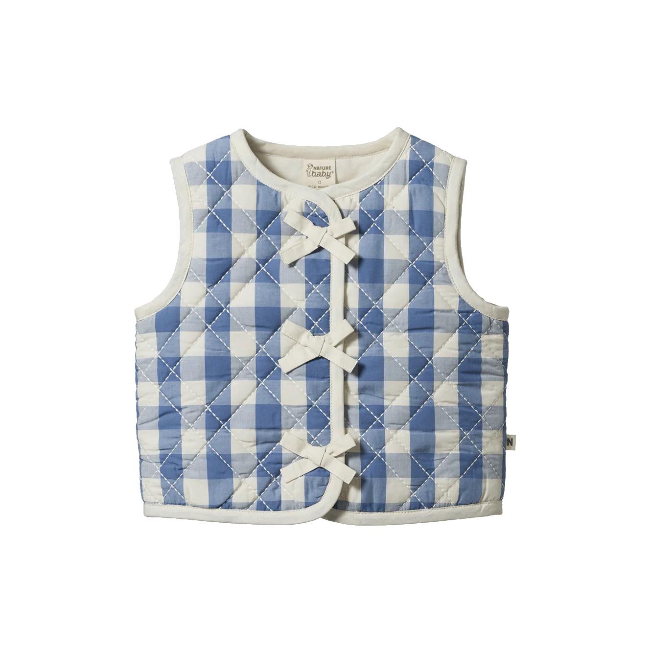 MARLO QUILTED VEST - Bluebelle Check