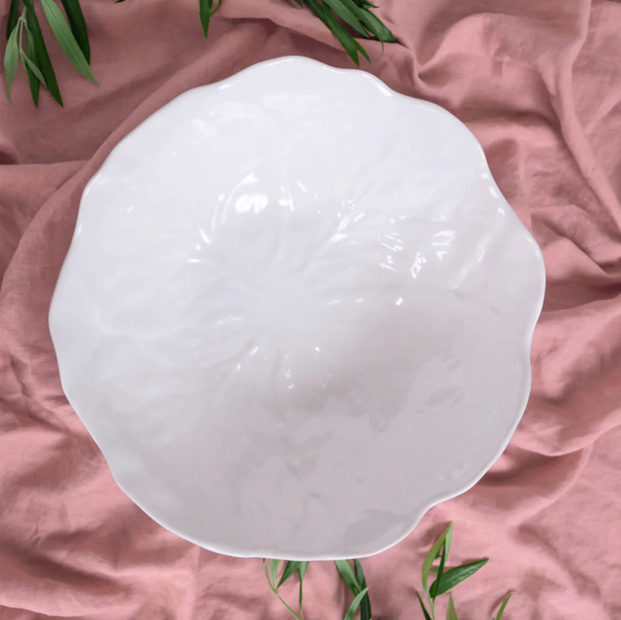 Melamine Cabbage Bowl Large  32cm - White