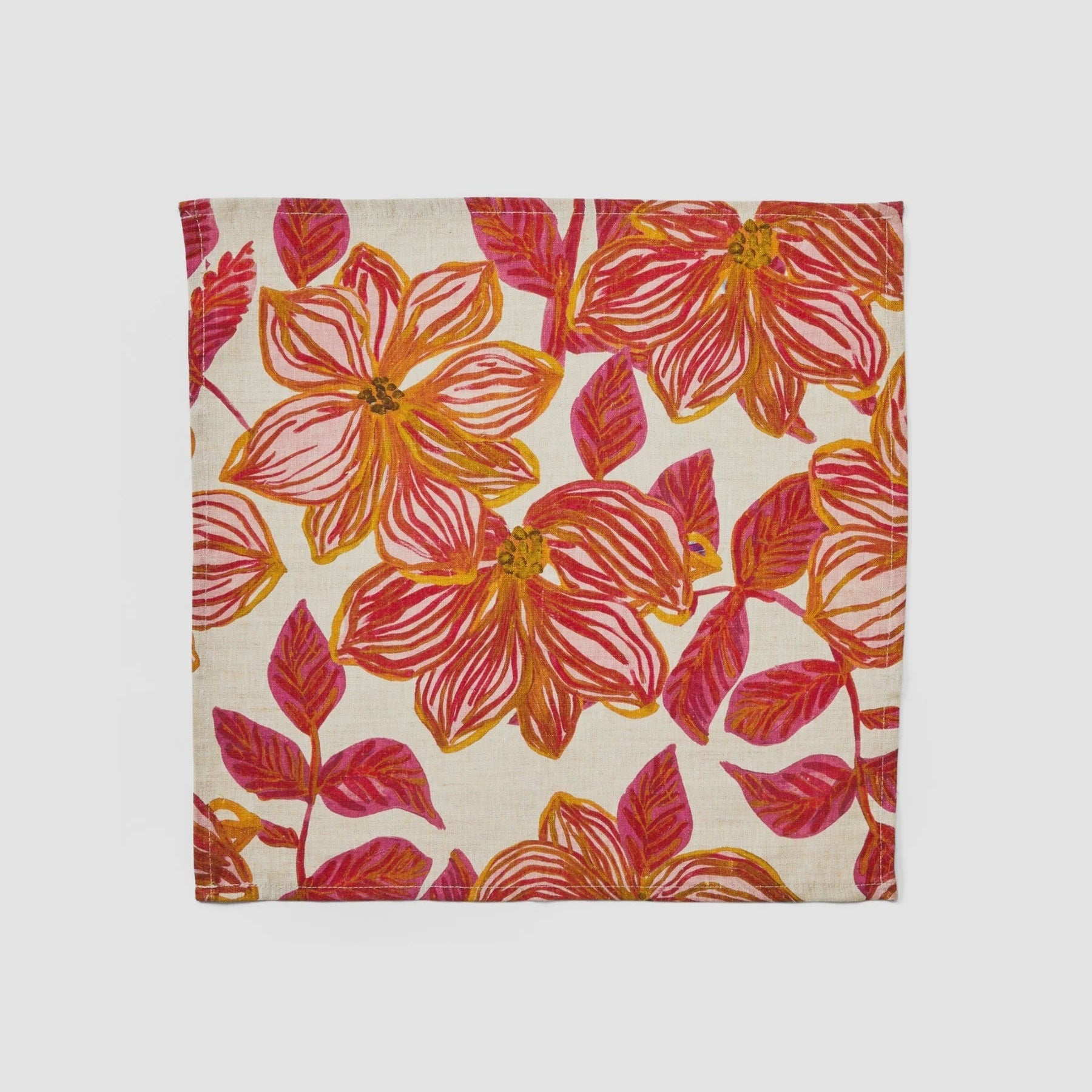 Azalea Pink Linen Napkins - Set of 4