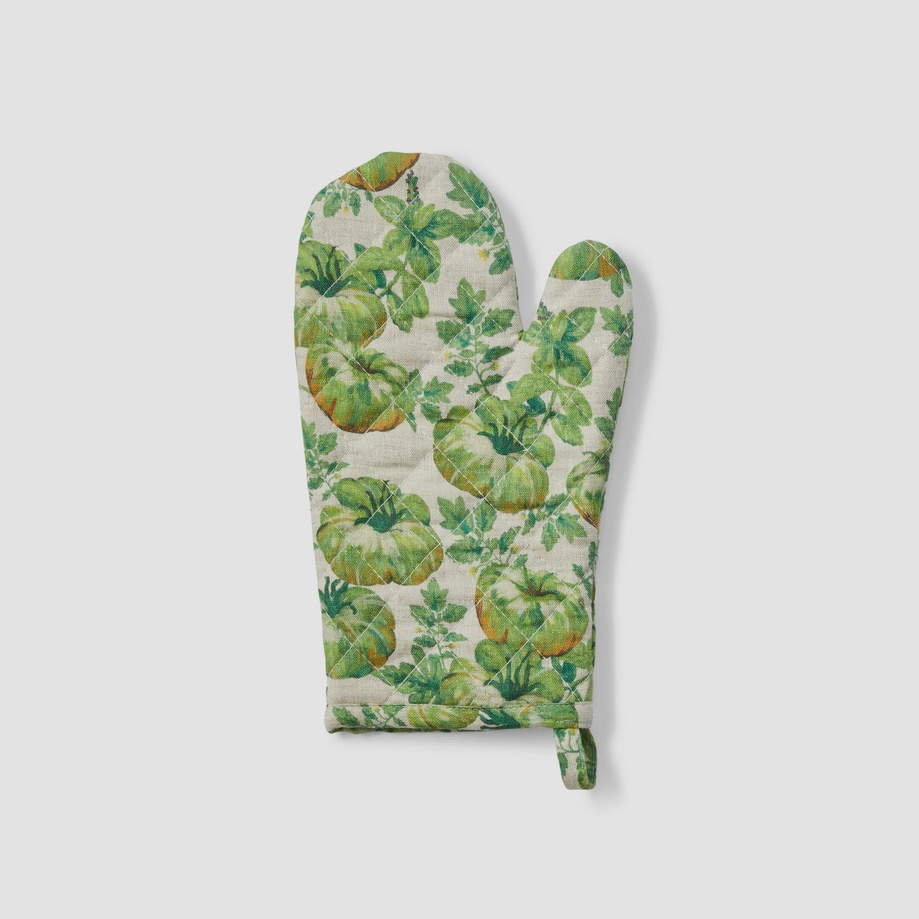 Heirloom Green Linen Oven Mitt