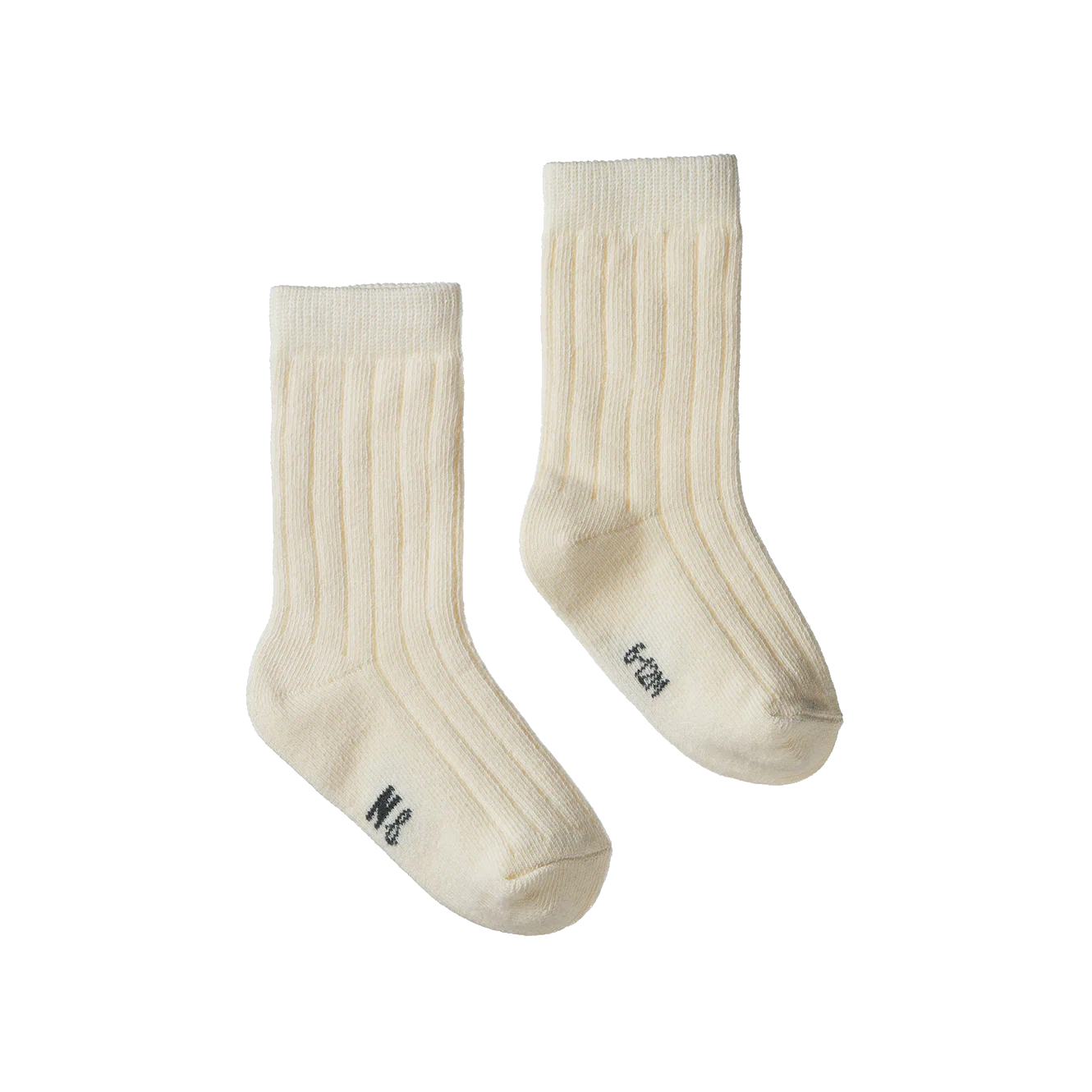 ORGANIC COTTON RIB SOCKS - Natural