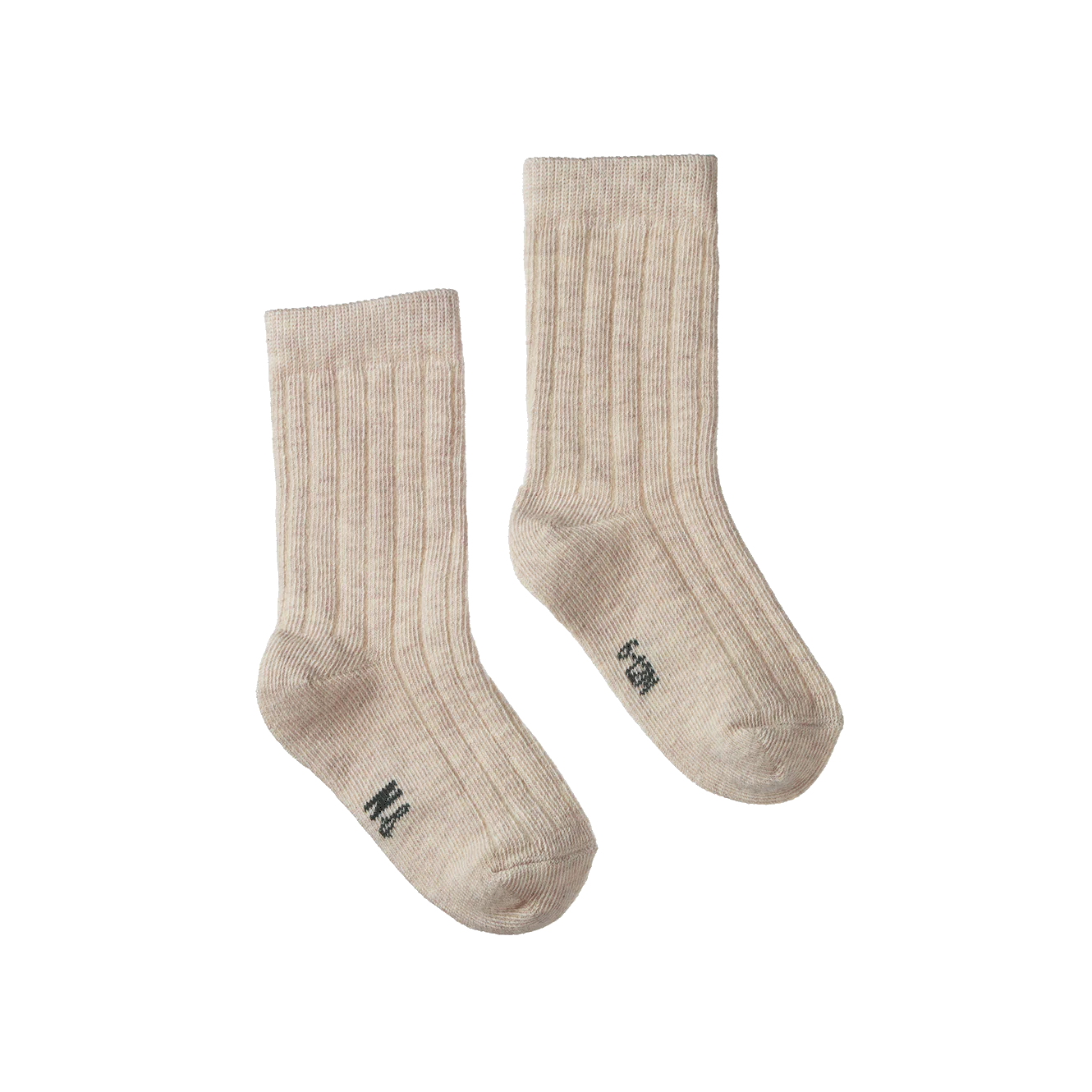 ORGANIC COTTON RIB SOCKS - Oatmeal Marl