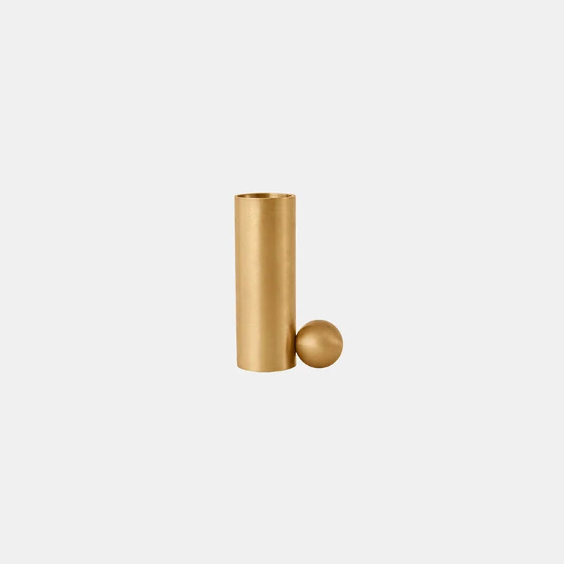 Palloa Solid Brass Candleholder - High