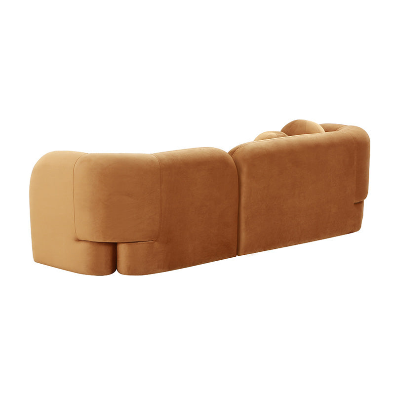 Settle 3 Seater Couch - Gold Velvet