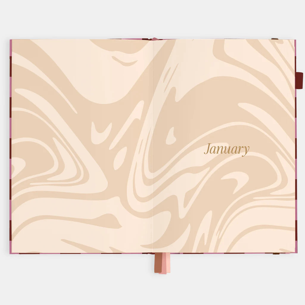 2026 A5 Horizontal Planner - Cherry Check