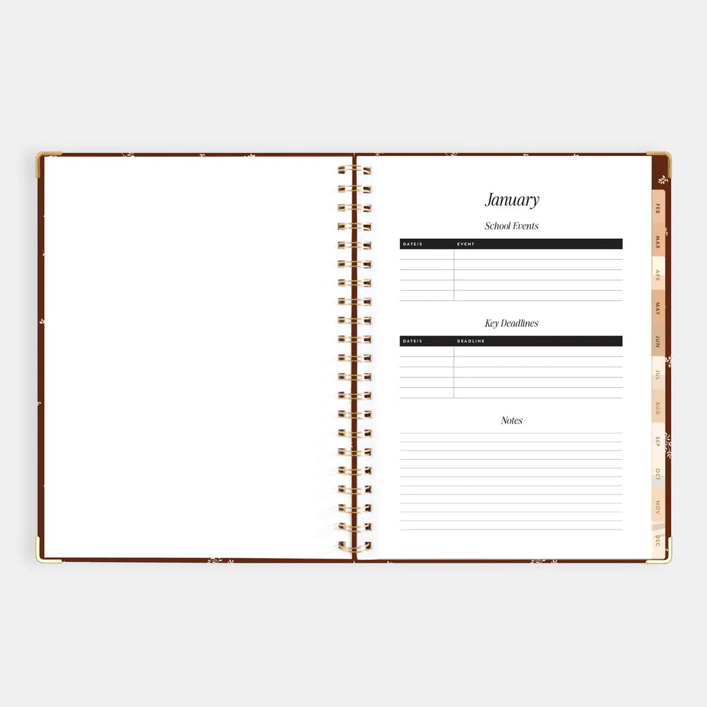 2026 A4 Academic Planner - Raspberry
