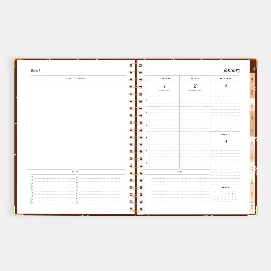 2026 A4 Academic Planner - Raspberry