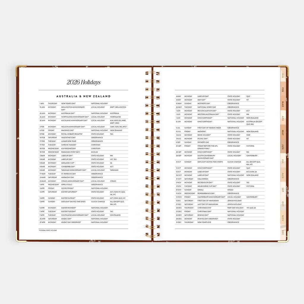 2026 A4 Academic Planner - Raspberry