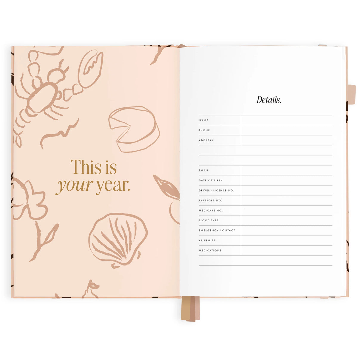 2027 A5 Vertical Planner - Amalfi Latte