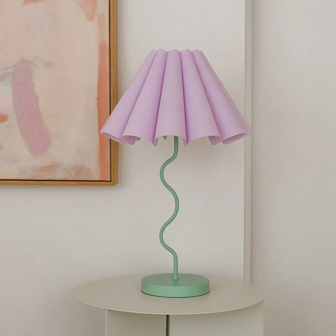 Cora Table Lamp - Lilac / Pastel Green