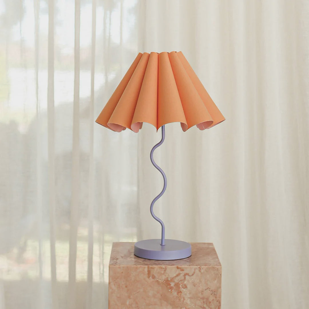 Cora Table Lamp - Peach / Purple